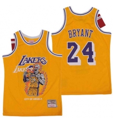 Men Los Angeles Lakers 24 Kobe Bryant skeleton Stitched Jersey