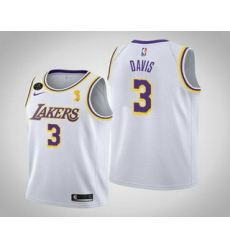 Men Los Angeles Lakers 3 Anthony Davis 2020 NBA Finals Champions Association White Jersey