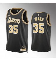 Men Los Angeles Lakers 35 Christian Wood Black 2024 Select Series Stitched Basketball Jersey
