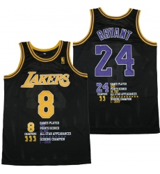 Men Los Angeles Lakers 8  26 24 Kobe Bryant Black Swingman Fashion Jersey