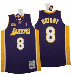 Men Los Angeles Lakers 8 Kobe Bryant Blue 2000 01 Throwback Jerseys