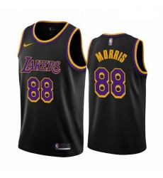 Men Los Angeles Lakers 88 Markieff Morris Black NBA Swingman 2020 21 Earned Edition Jersey