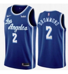 Men Los Angeles Lakers Andre Drummond 2 Basketball Blue Jersey
