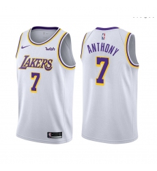 Men Los Angeles Lakers Carmelo Anthony Association Edition White 2021 Stitched NBA Jersey