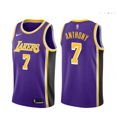 Men Los Angeles Lakers Carmelo Anthony  Statement Edition Purple 2021 Stitched NBA Jersey