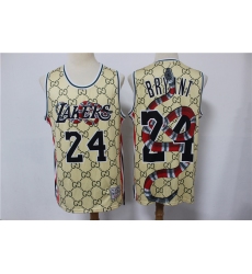 Men Los Angeles Lakers Kobe Bryant 24 Gucci Limited Jersey