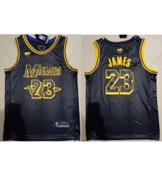 Men Los Angeles Lakers Lebron James 23 Black Big Mamba Edition NBA Jersey