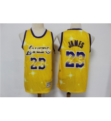 Men Los Angeles Lakers Lebron James 23 Full Stars Limited Jersey
