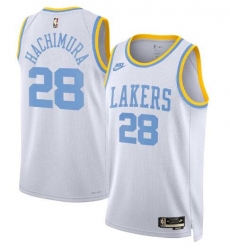 Men Los Angeles Lakers Rui Hachimura #28 White Stitched City Edition NBA Jersey