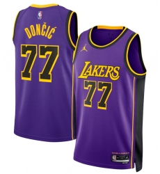 Men Luka Dončić Luka Doncic Los Angeles Lakers Jordan Brand Swingman Jersey Icon Edition Purple