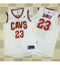 Men Nike Cleveland Cavaliers 23 LeBron James Swingman White Home NBA Jersey Association Edition
