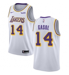 Men Nike Los Angeles Lakers 14 Marc Gasol White NBA Swingman Association Edition Jersey