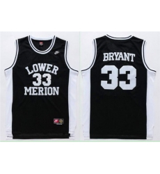 Men Nike Los Angeles Lakers 33 Kobe Bryant Authentic Black Lower Merion Aces High School NBA Jersey