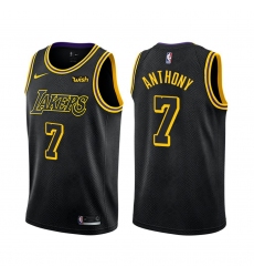 Men Nike Los Angeles Lakers 7 Carmelo Anthony Black NBA Swingman City Edition Jersey