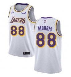 Men Nike Los Angeles Lakers 88 Markieff Morris White NBA Swingman Association Edition Jersey