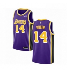 Mens Los Angeles Lakers 14 Danny Green Authentic Purple Basketball Jersey Statement Edition 