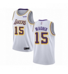 Mens Los Angeles Lakers 15 Moritz Wagner Authentic White Basketball Jersey Association Edition 