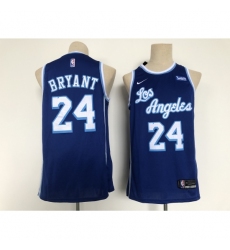 Men's Los Angeles Lakers #24 Kobe Bryant Blue Throwback Basketball Jersey