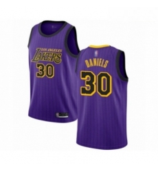 Mens Los Angeles Lakers 30 Troy Daniels Authentic Purple Basketball Jersey City Edition 