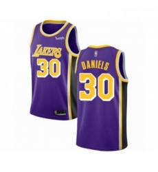 Mens Los Angeles Lakers 30 Troy Daniels Authentic Purple Basketball Jersey Statement Edition 