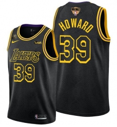 Men's Los Angeles Lakers #39 Dwight Howard 2020 Western Conference Champions Black Mamba Inspired Stitched NBA Jersey