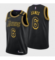 Men's Los Angeles Lakers LeBron James #6 Jersey Black 2021-22