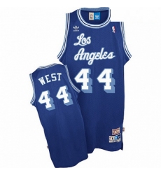Mens Mitchell and Ness Los Angeles Lakers 44 Jerry West Swingman Blue Throwback NBA Jersey
