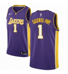 Mens Nike Los Angeles Lakers 1 Kentavious Caldwell Pope Authentic Purple NBA Jersey Icon Edition 