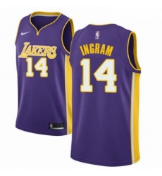 Mens Nike Los Angeles Lakers 14 Brandon Ingram Authentic Purple NBA Jersey Icon Edition