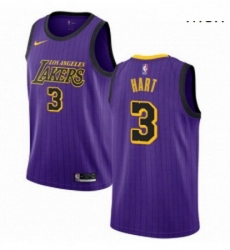 Mens Nike Los Angeles Lakers 3 Josh Hart Swingman Purple NBA Jersey City Edition 
