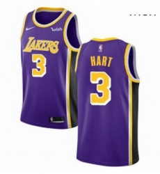 Mens Nike Los Angeles Lakers 3 Josh Hart Swingman Purple NBA Jersey Statement Edition 