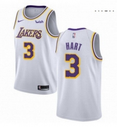 Mens Nike Los Angeles Lakers 3 Josh Hart Swingman White NBA Jersey Association Edition 