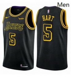 Mens Nike Los Angeles Lakers 5 Josh Hart Authentic Black City Edition NBA Jersey 