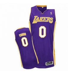 Revolution 30 Lakers 0 Nick Young Purple Stitched NBA Jersey 