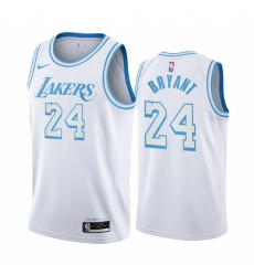Ｍen Los Angeles Lakers Kobe Bryant 24  White 2020-21 City Edition Nike Swingman Jersey
