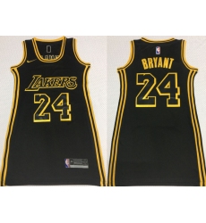 Women Los Angeles Lakers 24 Kobe Bryant Black Nike Swingman Jersey