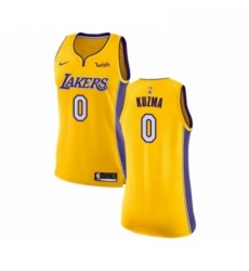 Womens Los Angeles Lakers 0 Kyle Kuzma Authentic Gold Home Basketball Jersey Icon Edition 