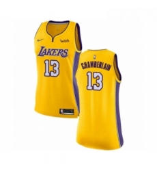 Womens Los Angeles Lakers 13 Wilt Chamberlain Authentic Gold Home Basketball Jersey Icon Edition