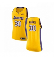 Womens Los Angeles Lakers 30 Troy Daniels Authentic Gold Basketball Jersey Icon Edition 