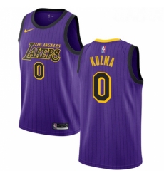 Womens Nike Los Angeles Lakers 0 Kyle Kuzma Swingman Purple NBA Jersey City Edition 