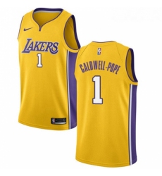 Womens Nike Los Angeles Lakers 1 Kentavious Caldwell Pope Swingman Gold Home NBA Jersey Icon Edition 