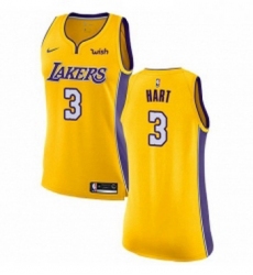 Womens Nike Los Angeles Lakers 3 Josh Hart Swingman Gold NBA Jersey Icon Edition 