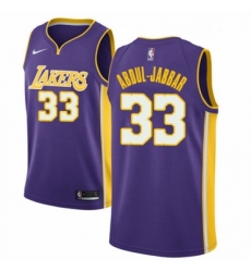 Womens Nike Los Angeles Lakers 33 Kareem Abdul Jabbar Authentic Purple NBA Jersey Icon Edition