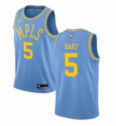 Womens Nike Los Angeles Lakers 5 Josh Hart Swingman Blue Hardwood Classics NBA Jersey 