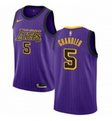 Womens Nike Los Angeles Lakers 5 Tyson Chandler Swingman Purple NBA Jersey City Edition 