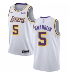 Womens Nike Los Angeles Lakers 5 Tyson Chandler Swingman White NBA Jersey Association Edition 