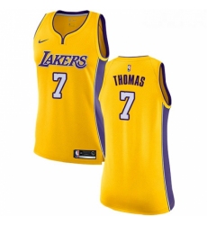 Womens Nike Los Angeles Lakers 7 Isaiah Thomas Authentic Gold Home NBA Jersey Icon Edition 