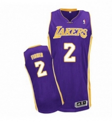 Youth Adidas Los Angeles Lakers 2 Derek Fisher Authentic Purple Road NBA Jersey 