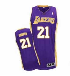 Youth Adidas Los Angeles Lakers 21 Michael Cooper Authentic Purple Road NBA Jersey