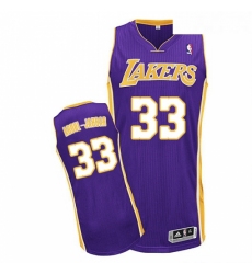 Youth Adidas Los Angeles Lakers 33 Kareem Abdul Jabbar Authentic Purple Road NBA Jersey